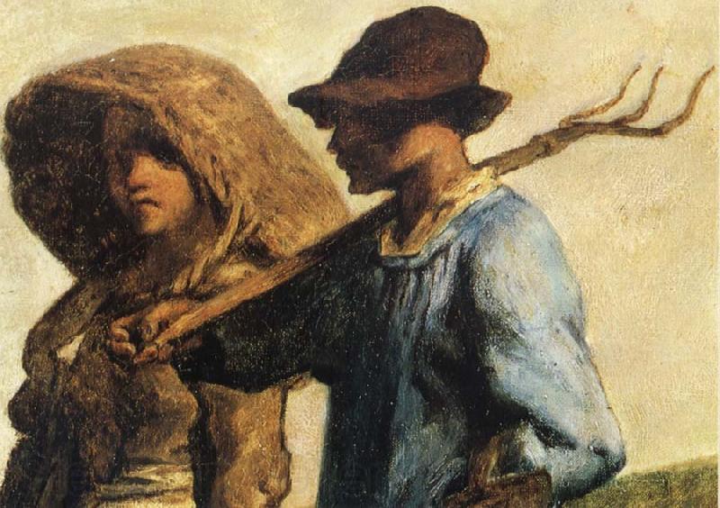 Jean Francois Millet Detail of People go to work France oil painting art
